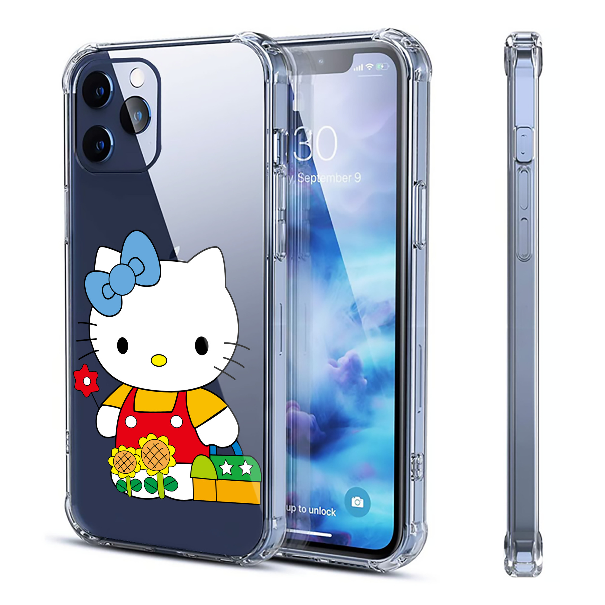 （画像用） Hello Kitty ハローキティ 【iPhone 12シリーズ対応】透明スマホケース（クリアソフトケース）